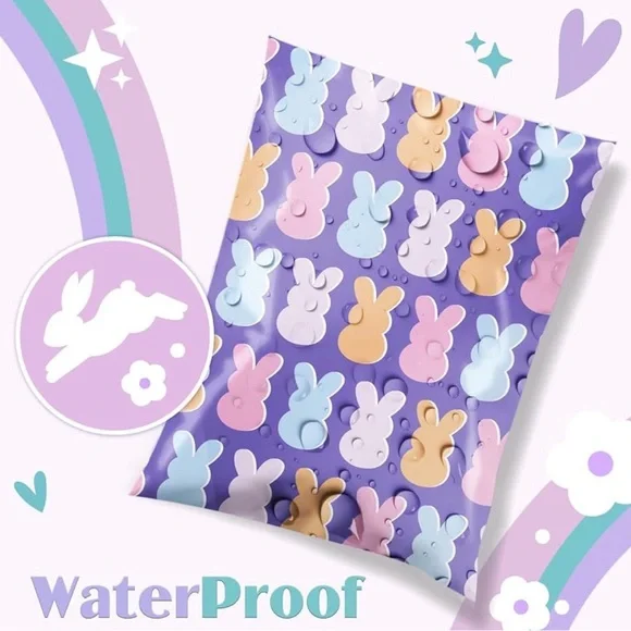 (25) 10”x13” Easter Peep Bunny Poly Mailers | Set of 25 | Cute Shipping - Picture 3 of 4